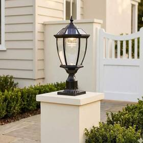 Cfyxc-20bk24-f Byteany Black Aluminum Outdoor Weather Resistant Led Solar Post Light With Remote