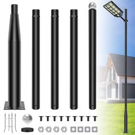 Cedio 734227391930 Street Light Pole 16ft Lamp Post For Outdoor Lights Black Iron Alum Inch