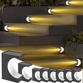 Xlezm-stair-w06 Centeluz Solar Stair Lights Outdoor 8 Pack Step For Outsides Waterproof
