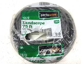 241-1602b9 Cerrowire 75 Ft. 12/2 Black Stranded Low-voltage Landscape Lighting Wire
