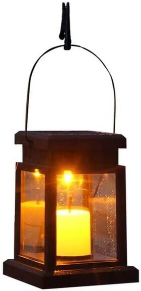 Yk-ld0702-b China Solar Lights Outdoor Hanging Lanterns Candle Flickering Flame Effect Led Warm