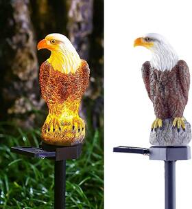 Cf-jason-2011112 Chuangfeng Eagle Figurine Garden Solar Stake Light Lights Outdoor Decorative Br