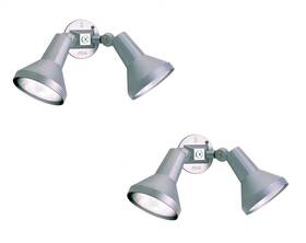 Ciata 810030941187 15 Inch Outdoor Security Flood Light 2 Head With Heavy Duty Cast Aluminum Body