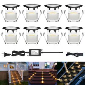 Cislan Lx-8 B110a-ww-black Led Outdoor Deck Lights With Photocell Warm White 1.18in Low Voltage 12v Dc