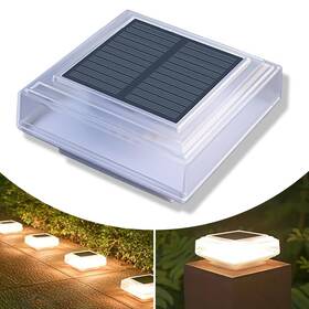 30led-solar-post-light Claoner 30led Solar Post Cap Light Outdoor Garden Fence Deck Stairs Step Lamp Waterproof