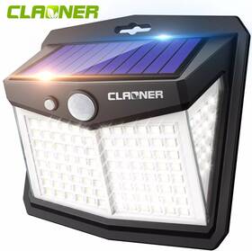 Claoner 606321290085 Solar Power 128 Led Lights Pir Motion Sensor Outdoor Security Lamp Wall