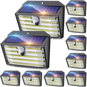 Sl130ab-us Claoner Solar Lights Outdoor /126 Led 10 Pack Cool White