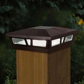 Slc771c Classy Caps 628242070119 6x6 Brown Aluminum Cambridge Solar Post Cap