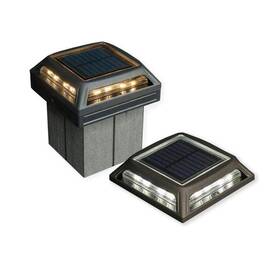 Sld505b Classy Caps Muskoka Solar Led Post Lights 4x4 Black Aluminum Deck Dock Path 2 Pack Outdoor