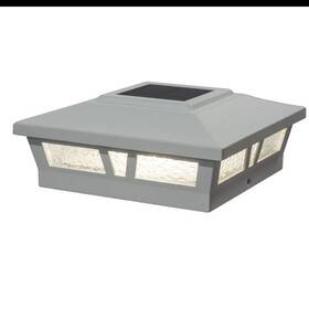 Slx772w Classy Caps Slx772 Oxford 3 Inch Tall Led Solar Post Light That Fits - White
