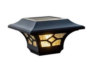 Slz332b Classy Caps Kingston Black Integrated Led 2 X Solar Deck Post Cap Light