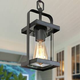 Classy Leaves 735940924146 Pendant Lights Exterior Light With Clear Glass Porch Hanging Lantern Lig