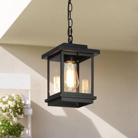 Classy Leaves 735940924849 Outdoor Pendant Light Black Farmhouse Lights For Porch With C
