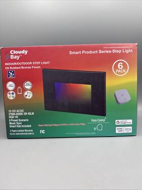 2a4fv-cbst03blorb Cloudy Bay Indoor Outdoor Smart Led Step Lights Oiled Rubbed Bronze Finish 6x