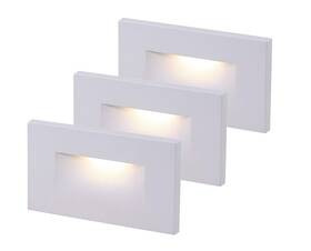 Cloudy Bay 711766920135 120v Dimmable Led Indoor Outdoor Step Light 3-pack 3000k Warm White Stair Lig