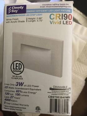 Cr190 Cloudy Bay Indoor/ Outdoor Led Step Light Vivid