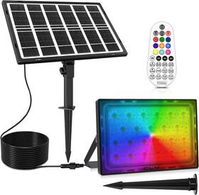 Cly 313107892899 Color Changing Solar Lights With Remote Ip66 Waterproof Outdoor Flood