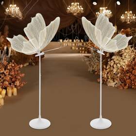 Yqxtrh-000400us Cncest 2pcs 23.6 Inch Wedding Butterfly Led Floor Lamp 48w 110v Creative Ceili