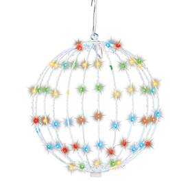 15-9248b Collections Etc Solar Powered Hanging Multicolor Lights Globe