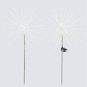 Collections Etc. 191121305270 Solar Powered Star Garden Stake Lights - Set Of 2 Landscape Pa