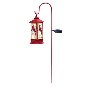 Cofa173948 Collections Etc Solar-powered-cardinal-christmas-lantern-with-shepherds-hook