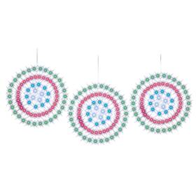 E-hq4011518 Collections Etc Solar Powered Holiday Stars - Set Of 3