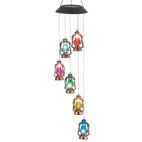 Zl-158068 Collections Etc Solar Powered Color-changing Lantern Garden Mobile