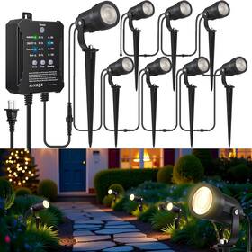 Coa105a-8 Coloer All-in-one Low Voltage Landscape Lighting Kit 8 Pack 5w Lights