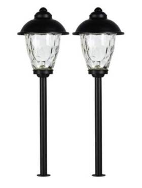 Ks123v4 Concord Set Of 2 Black 18 Inch Landscape Path Lights And 1 Flood Light New In Box