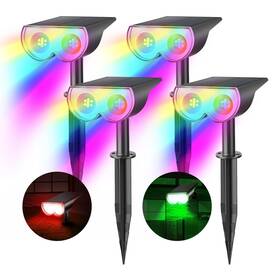 Ip67 Consciot 850027221977 Solar Spot Lights Outdoor 16 Leds Waterproof Color Changing Outdo