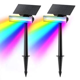 Cl37001-rgb-us-2 Consciot 54 Leds Solar Spot Lights 7 Multicolor Changing Outdoor Waterproof
