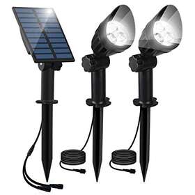 Coreslux 700306551731 Solar Spotlights Outdoor Garden Lights Super Bright 6 Led Bead Landscape Spotlig