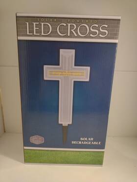 70602 Country Side Led Cross 15 Inch T Cemetery Always In Our Hearts