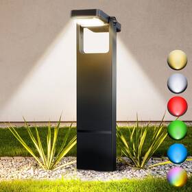 Coxseni 748327403233 Solar Pathway Lights Outdoor Adjustable Angle 4 Pack Multicolor