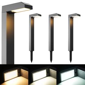 Mom-064 Coxseni Solar Pathway Lights Outdoor 4 Pack 3 Color In 1 Bright Landscape 4pack