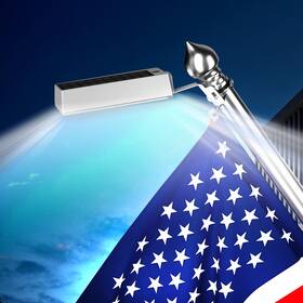 Mom-070 Coxseni Solar Flag Pole Lights Outdoor 1 Pack 48 Led Bright Flagpole Lighting 3 Colo