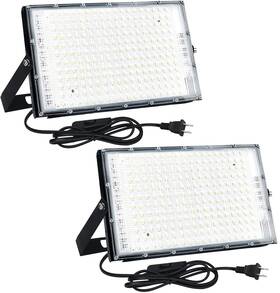 Floodmh-150w-2 Createstar Led Flood Lights Outdoor 2 Pack 150w 15000lm Bright Exterior Floodlight Ip6