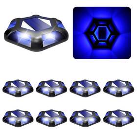 Ts-g7008-blue-bkx8-lka2 Crepow Solar Dock Lights 8-pack Waterproof Led Outdoor Lighting For Pathway Blue