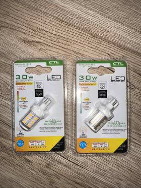Cyber Tech Lighting 793573525567 2.5 Watt Led T3/t5 3000k Wedge Base Lamp 12v Low Voltage 360 Beam Angle 1-pk