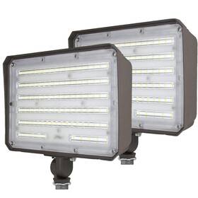 3le0901-4106 Dakason 2 Pack 100w Led Flood Light Outdoor Dusk-to-dawn Photocell Adjustable Knuckl