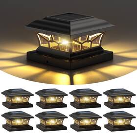 Dm25spl01 Damayca 8 Pack Solar Post Cap Lights Outdoor Waterproof Fits 4x4 5x5 6x6 Wooden And