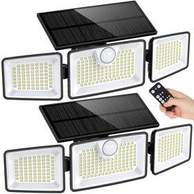 Daphino 710661909191 Solar Lights Outdoor 2500lm 252leds Motion Outside 3 Head 355