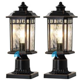 Dst-2401103 Dastor 2 Pack Dusk To Dawn Outdoor Post Lights Lamp Light With
