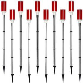 Datingshiny 630184025164 10pcs Solar Powered Driveway Markers Reflective Red Landscape D