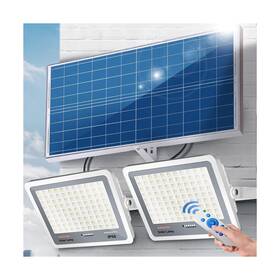 300w Dawumt 780262929584 Solar Led Flood Lights Set 20000mah 3000k-7000k Dimmable Outdoor Light