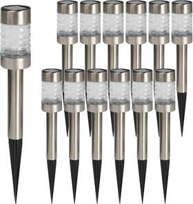 Dazzle Bright 445026419468 Solar Pathway Lights Outdoor 12 Pack Led Powered Waterproof