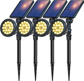 Dbf 734602968580 Solar Outdoor Lights Upgraded 18 Led Waterproof Landscape - Auto