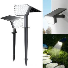 Jgd001-v0 Dealgadgets Solar Spot Lights Outdoor Ip65 Waterproof 44 Led Landscape Spotlights