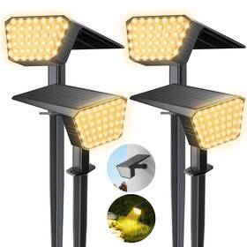Jgd004-v0 Dealgadgets Solar Spot Lights Outdoor Ip65 Waterproof 44 Led Landscape Spotlights Powe
