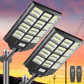 3600w Deepn 731041919586 2 Pack Solar Lights Outdoor Waterproof 300000 Lumens Dusk To Dawn